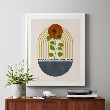 Beautiful Day | U2 - Mid-Century Modern Song Lyric Wall Art Print