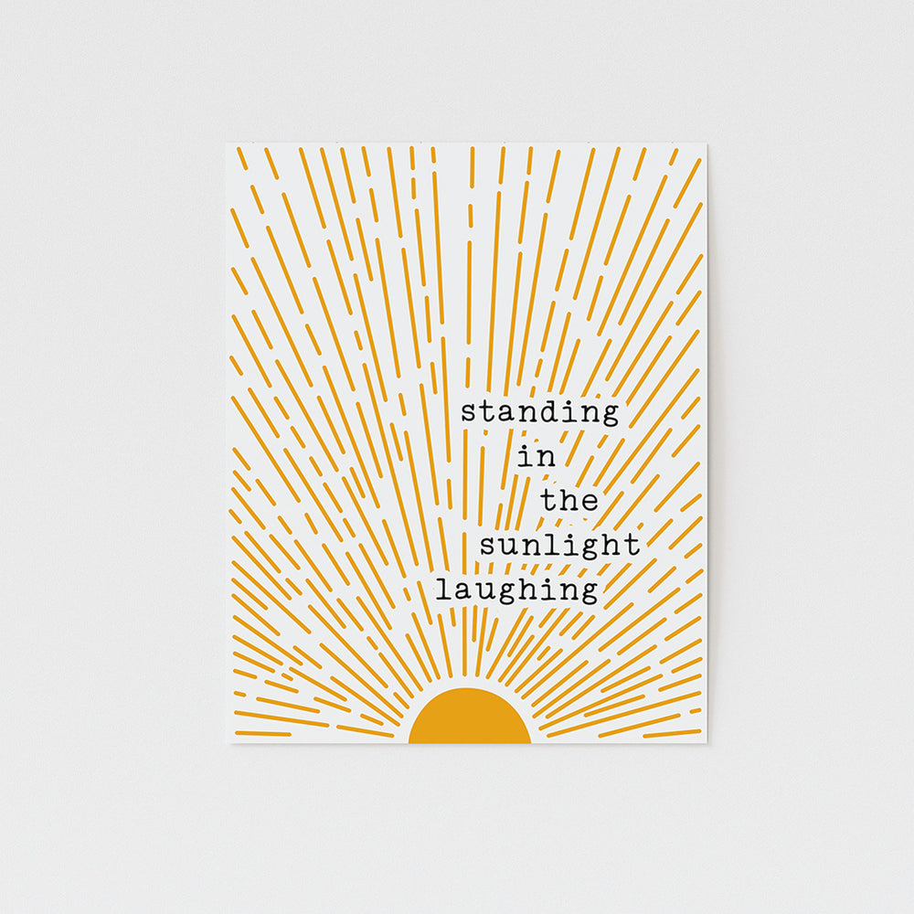 standing in the sunlight laughing song lyric wall art print