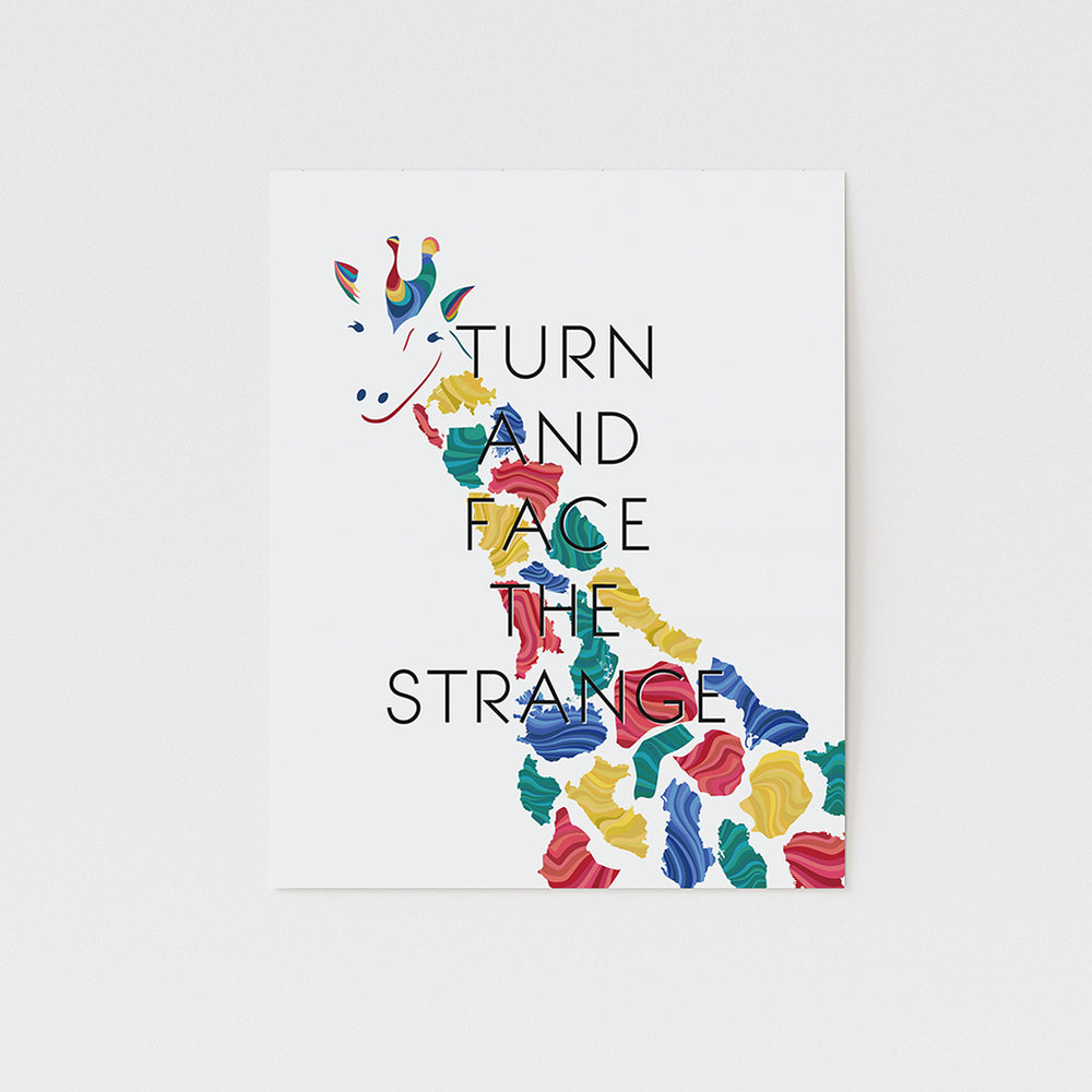 turn and face the strange song lyric wall art print