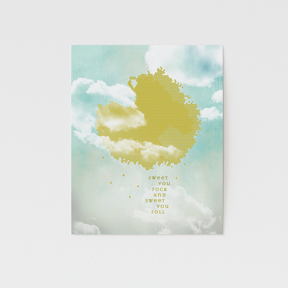 sweet you rock and sweet you roll song lyric wall art print