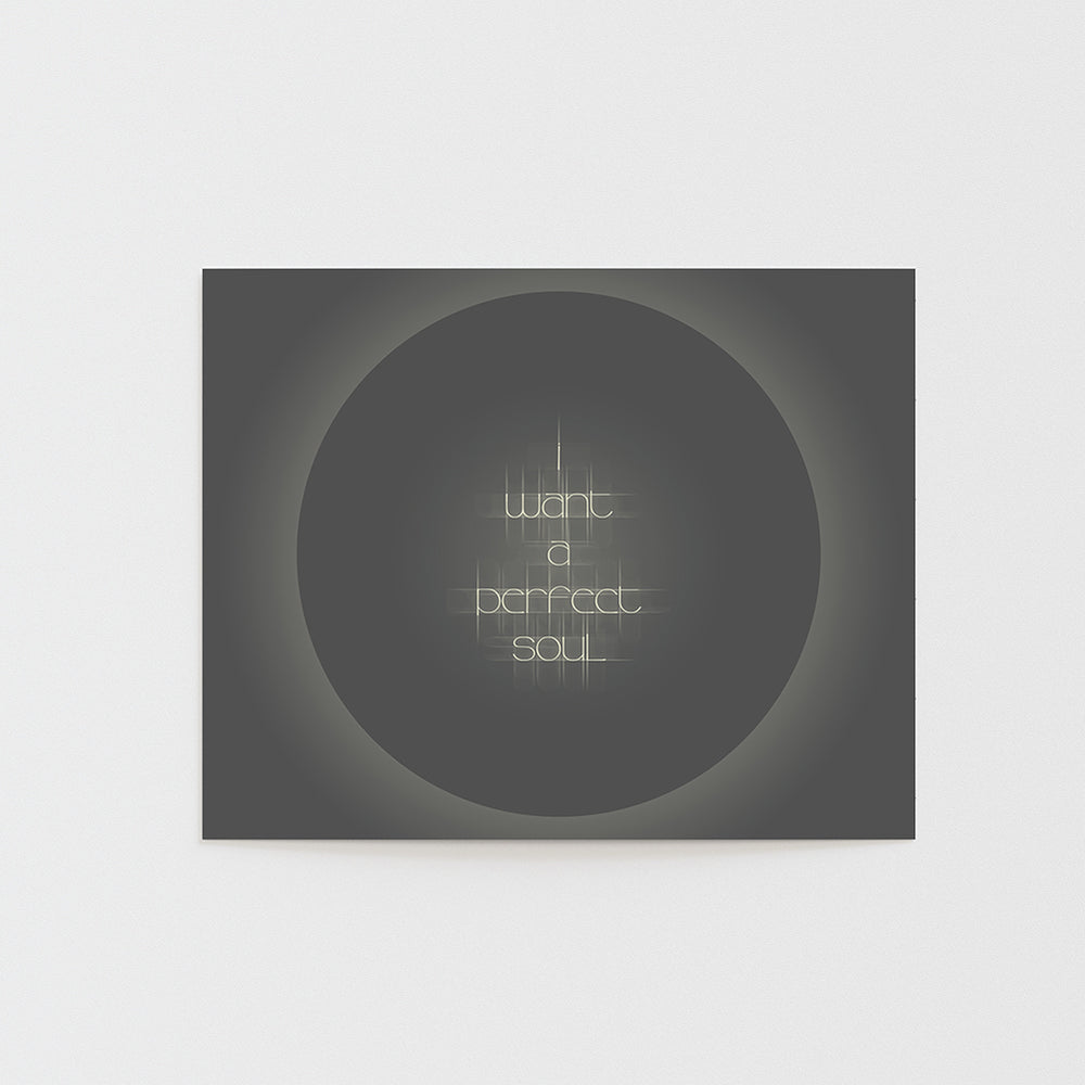 I wants a perfect soul song lyric wall art print poster