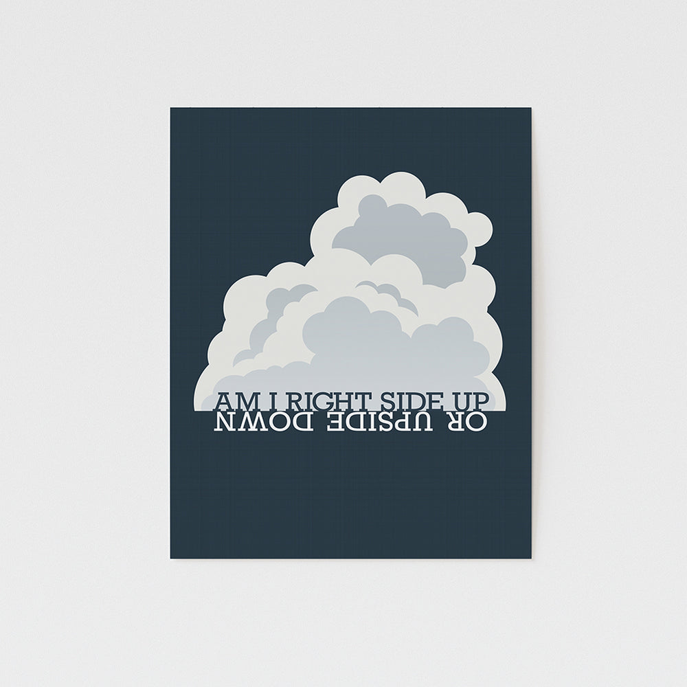 am I right side up or upside down song lyric art