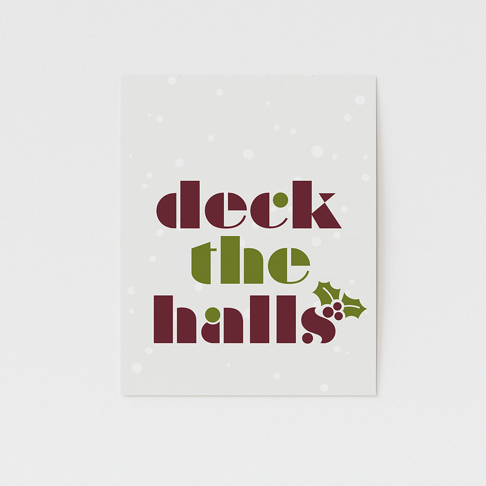 deck the halls song lyric wall art print