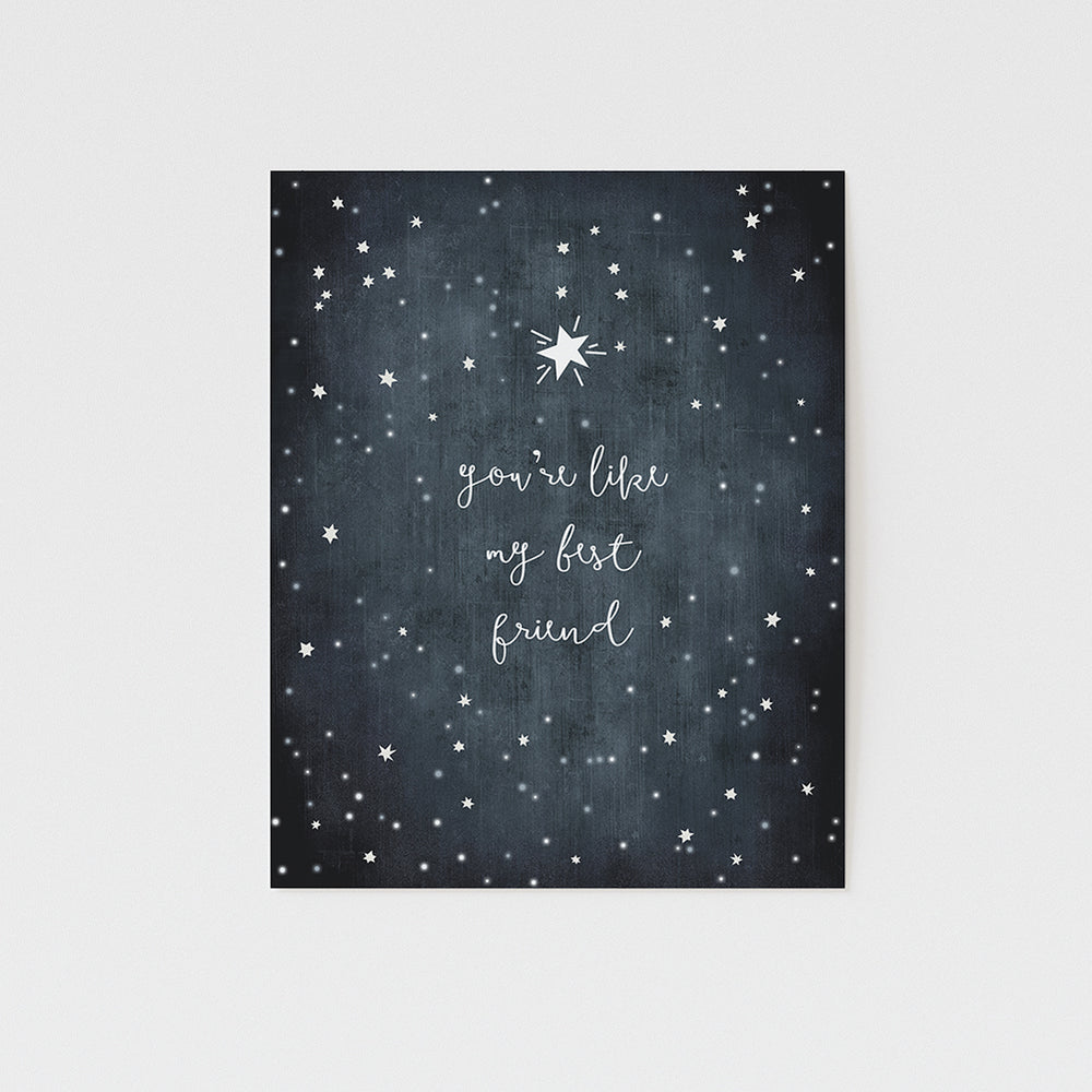 you're like my best friend song lyric wall art print