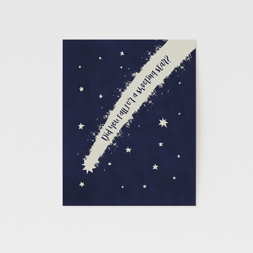 did you fall for a shooting star song lyric wall art print