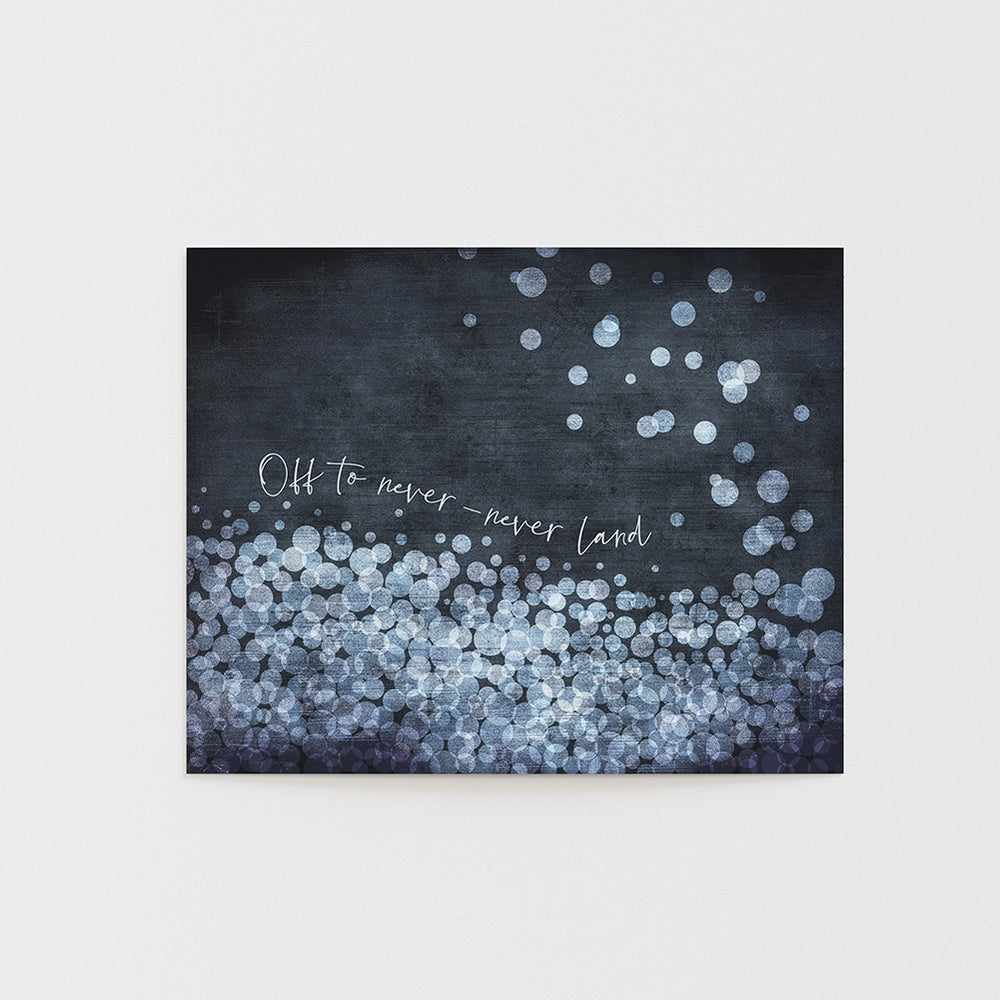 off to never never land song lyric wall art print