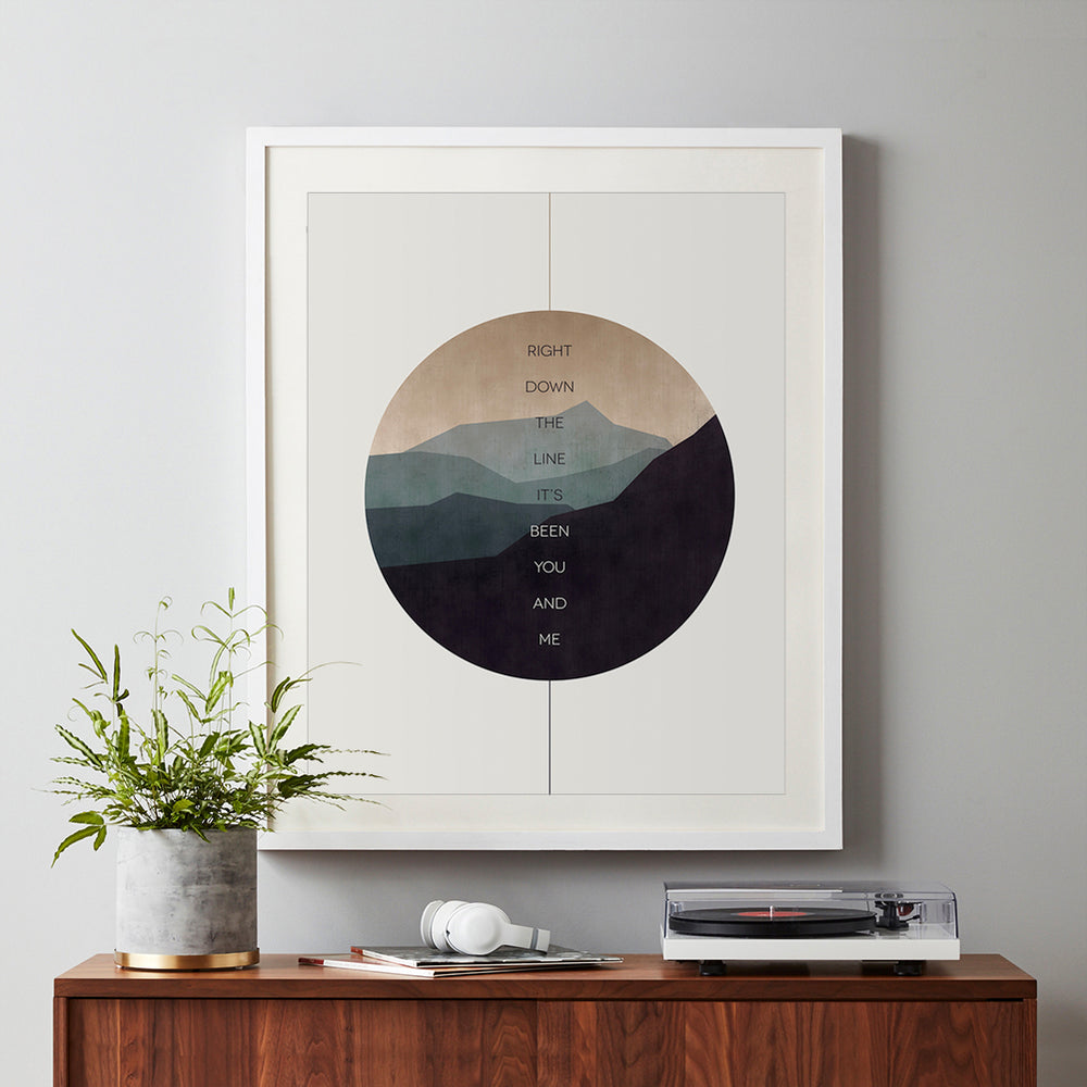 Faithfully | Journey - modern song lyric wall art by Lyrical Artworks