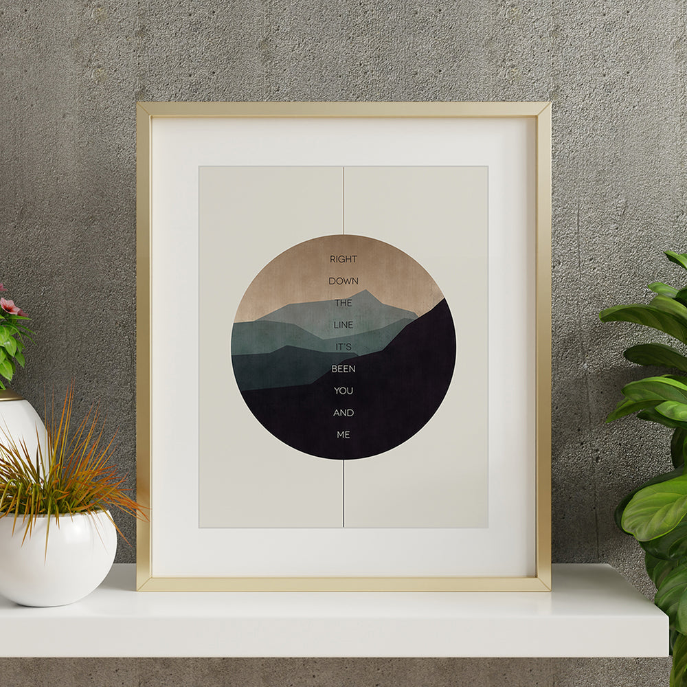 Faithfully | Journey - modern song lyric wall art by Lyrical Artworks