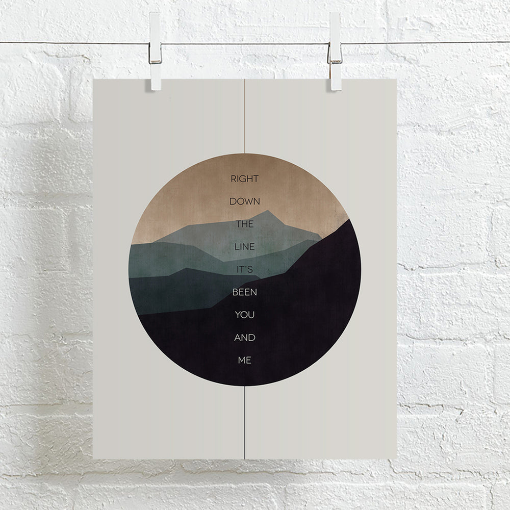 Faithfully | Journey - modern song lyric wall art by Lyrical Artworks