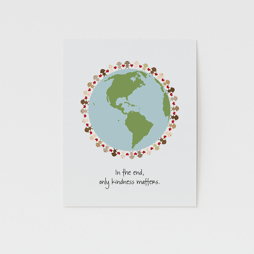 in the end only kindness matters song lyric art for baby nursery