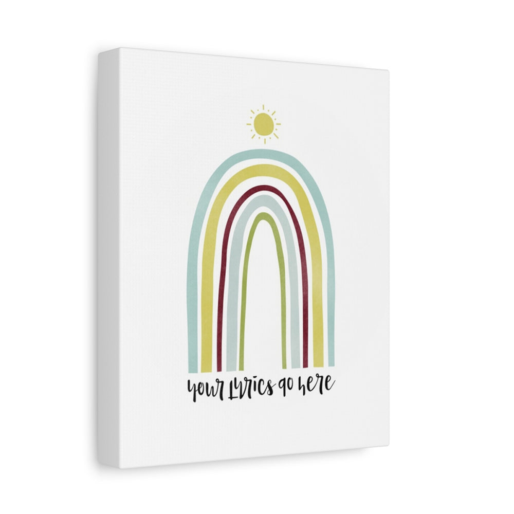Personalized Rainbow Song Lyric Art Print or Canvas Wrap