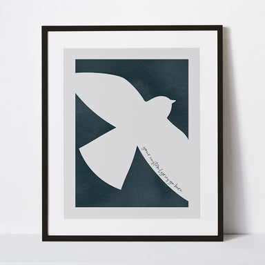 Custom Minimalist Bird Song Lyric Art Print