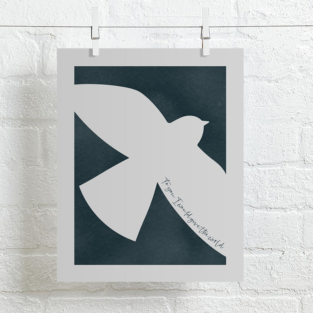 Songbird | Fleetwood Mac - Minimalist Song Lyric Wall Art Print