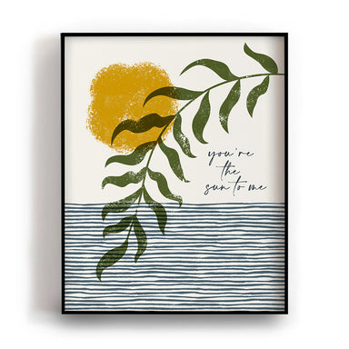 Sun To Me | Zach Bryan - Boho Coastal Song Lyric Wall Art Print