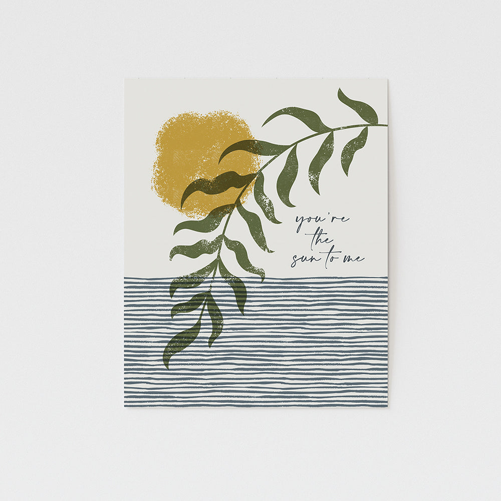 Sun To Me | Zach Bryan - Boho Coastal Song Lyric Wall Art Print