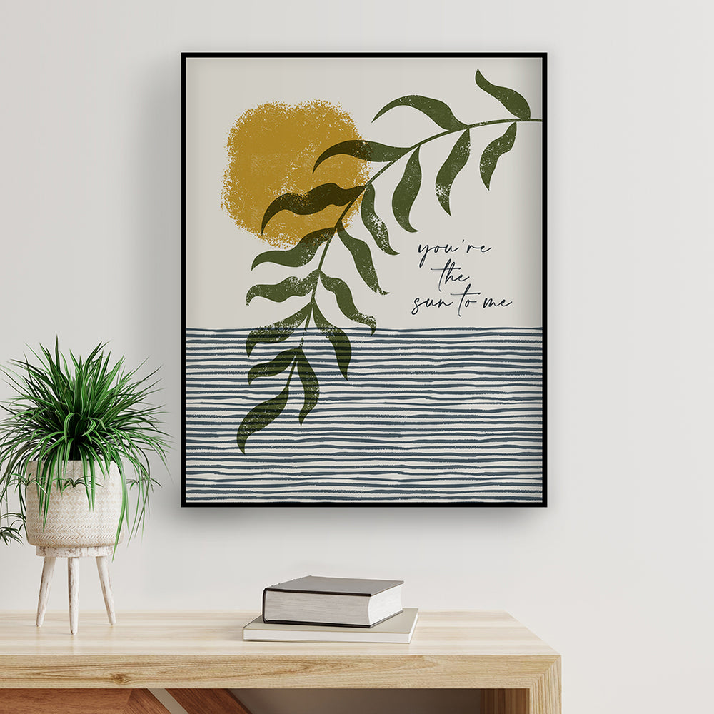 Sun To Me | Zach Bryan - Boho Coastal Song Lyric Wall Art Print