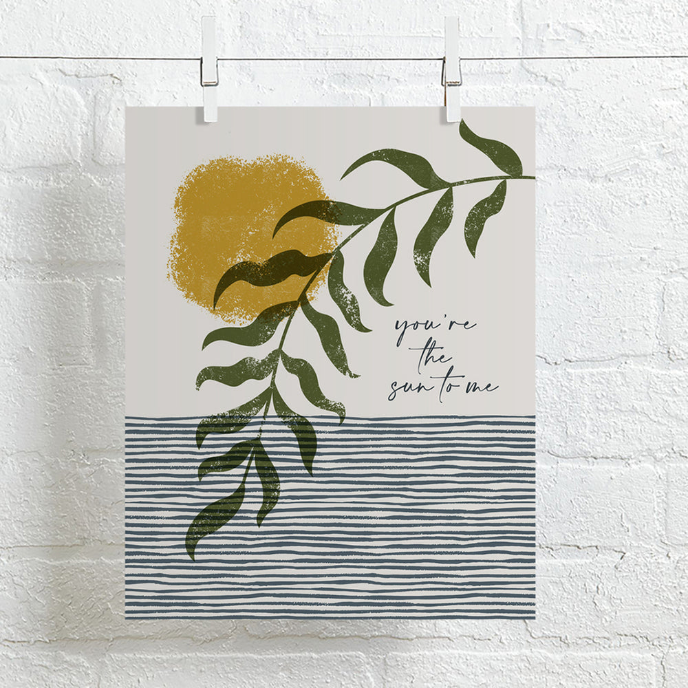Sun To Me | Zach Bryan - Boho Coastal Song Lyric Wall Art Print