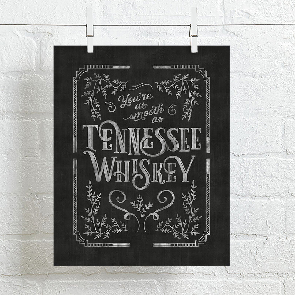 Tennessee Whiskey | Chris Stapleton song lyric wall art music poster