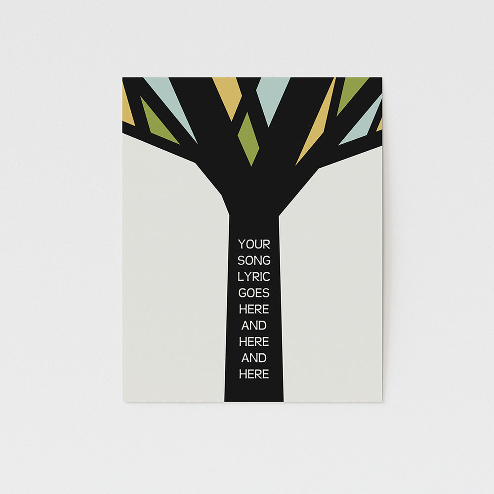 Custom Tree Song Lyric Art Print or Canvas Wrap