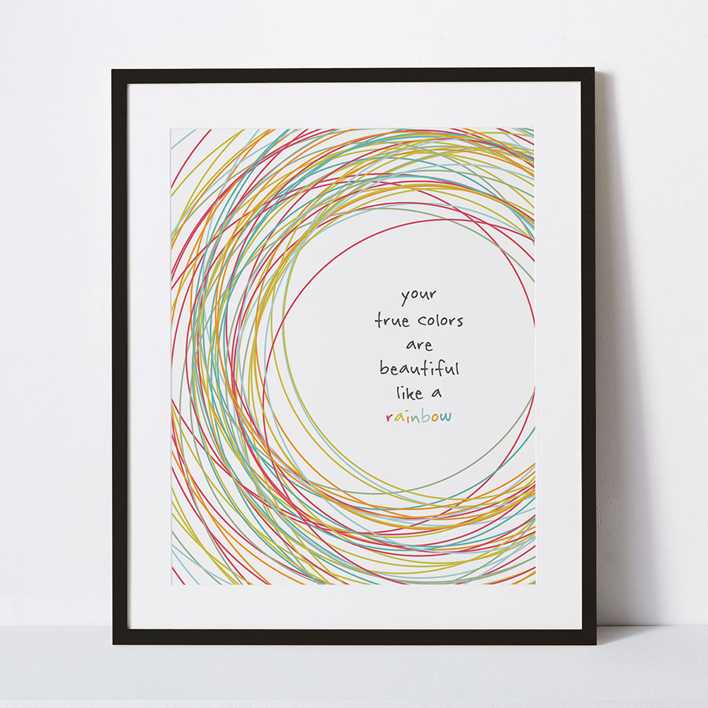 True Colors | Cyndi Lauper - Song Lyric Wall Art Music Poster