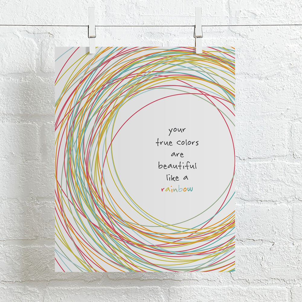 True Colors | Cyndi Lauper - Song Lyric Wall Art Music Poster