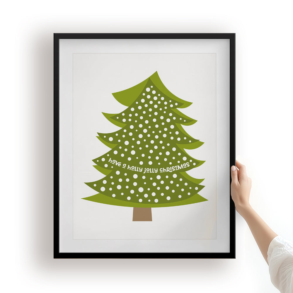 A Holly Jolly Christmas - Holiday Song Lyrics Art Print