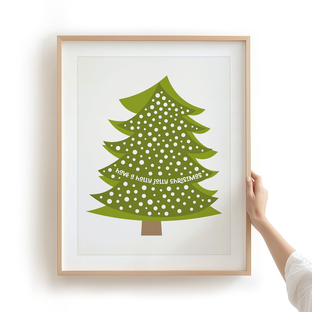 A Holly Jolly Christmas - Holiday Song Lyrics Art Print