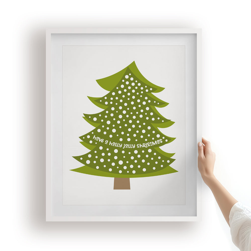 A Holly Jolly Christmas - Holiday Song Lyrics Art Print