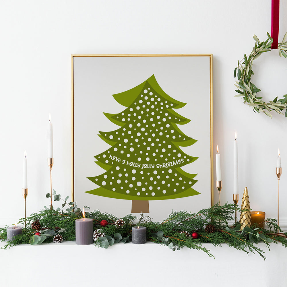 A Holly Jolly Christmas - Holiday Song Lyrics Art Print