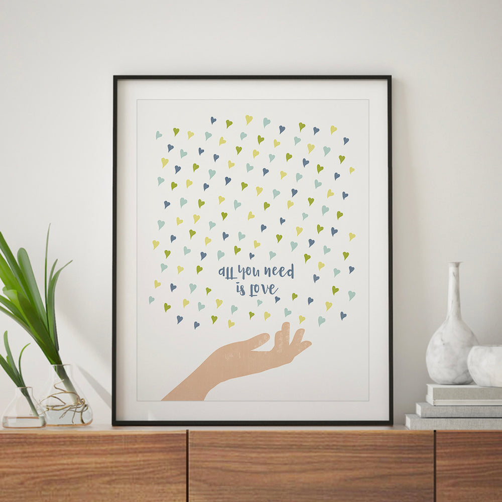 All You Need Is Love | The Beatles - Song Lyrics Art Print