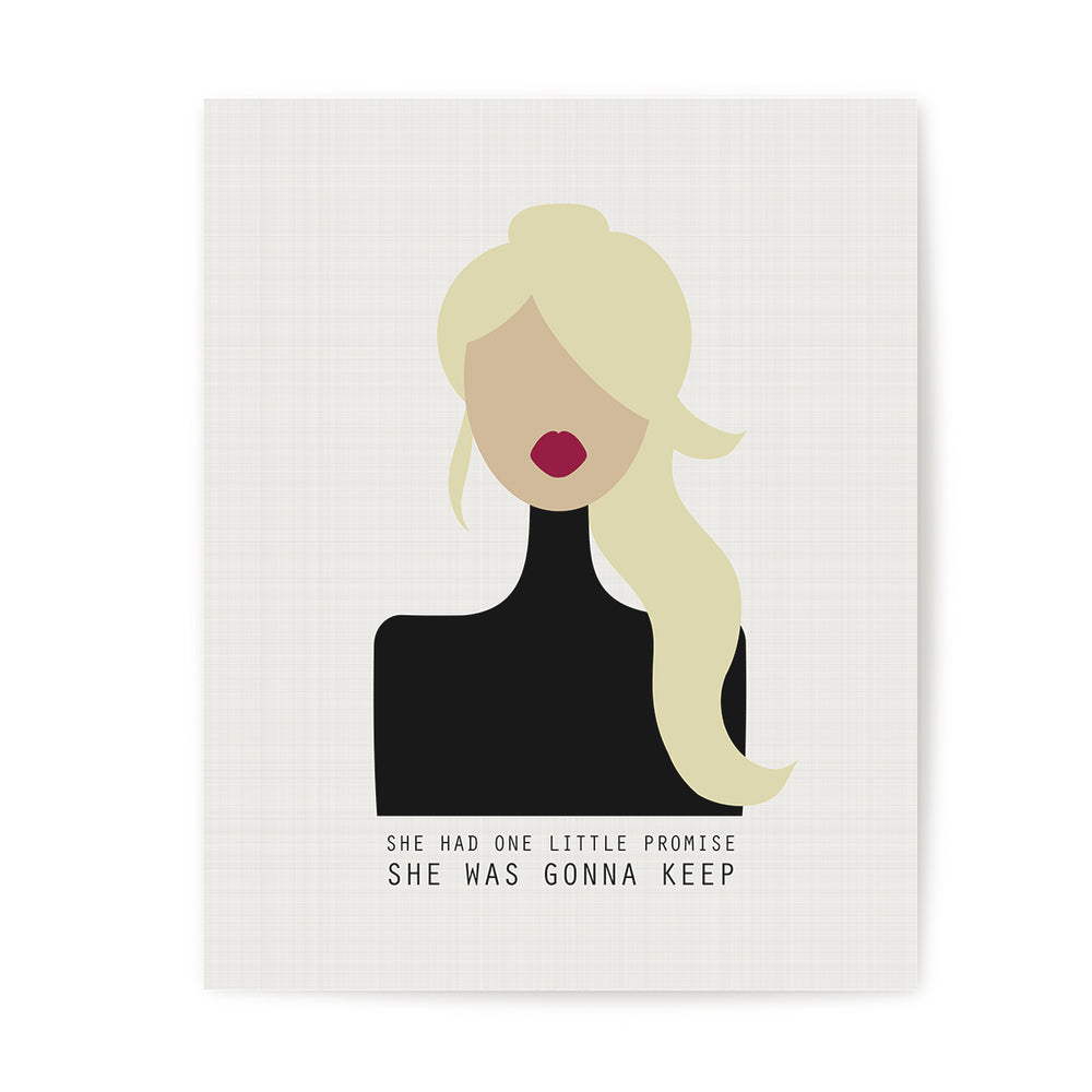 American Girl | Tom Petty - Song Lyrics Wall Art Print