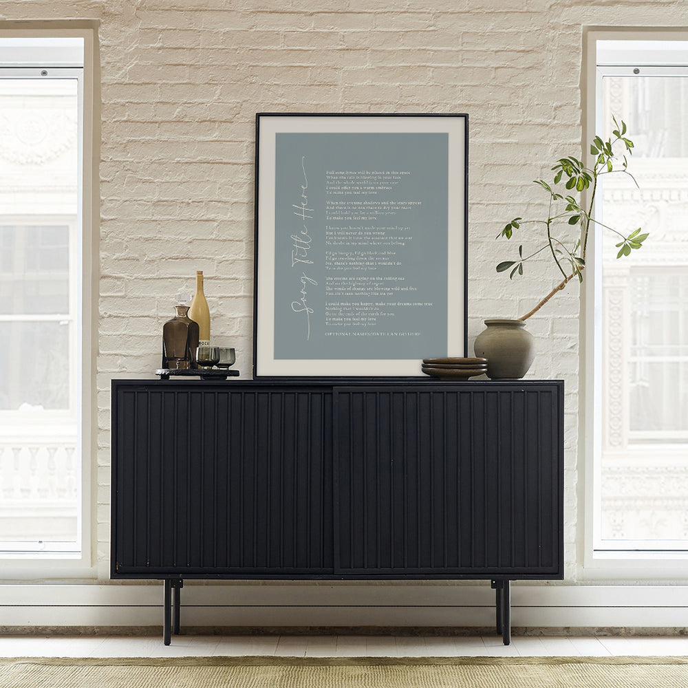 Custom Song Lyrics Art Print - Vertical Title