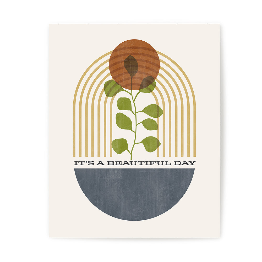 Beautiful Day | U2 - Mid-Century Modern Song Lyric Wall Art Print