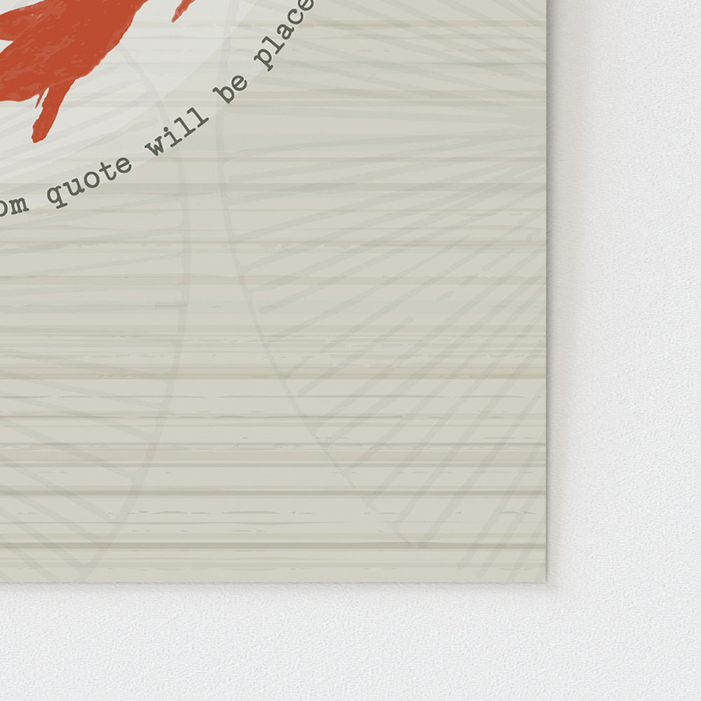 Custom Quote Song Lyrics Art Print - Koi Fish