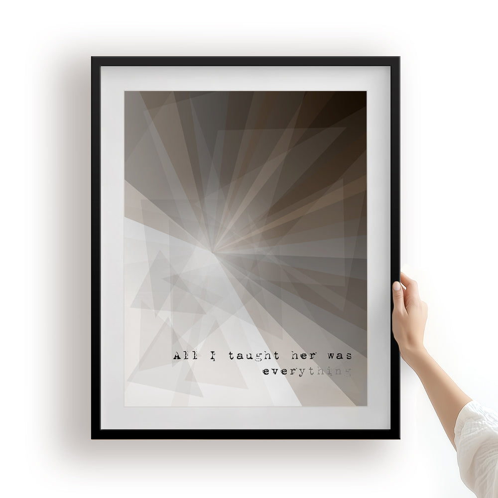 Black | Pearl Jam - Song Lyrics Wall Art Print