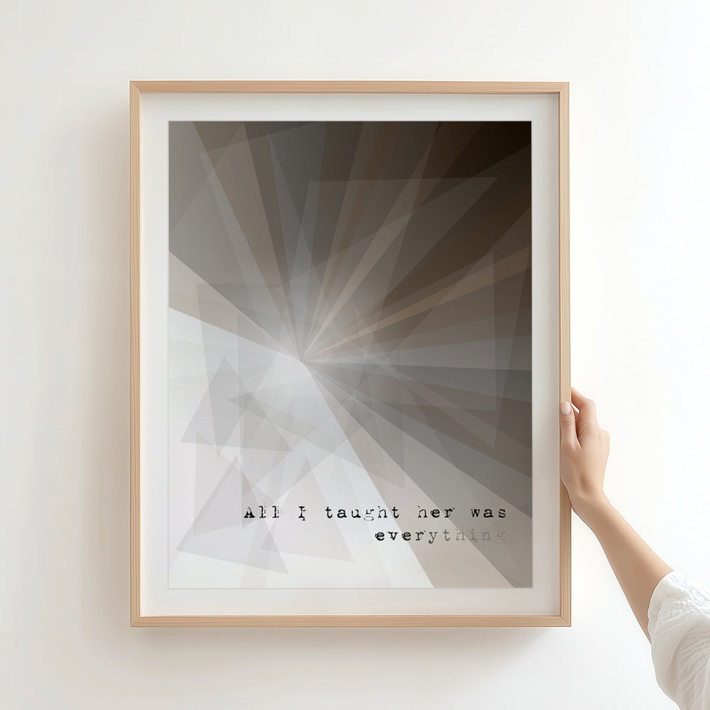 Black | Pearl Jam - Song Lyrics Wall Art Print