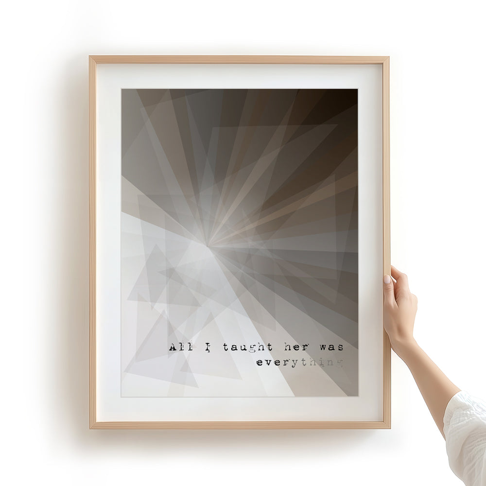 Black | Pearl Jam - Song Lyrics Wall Art Print