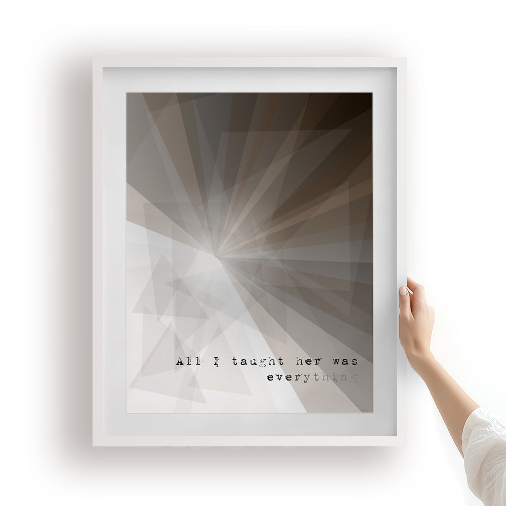 Black | Pearl Jam - Song Lyrics Wall Art Print