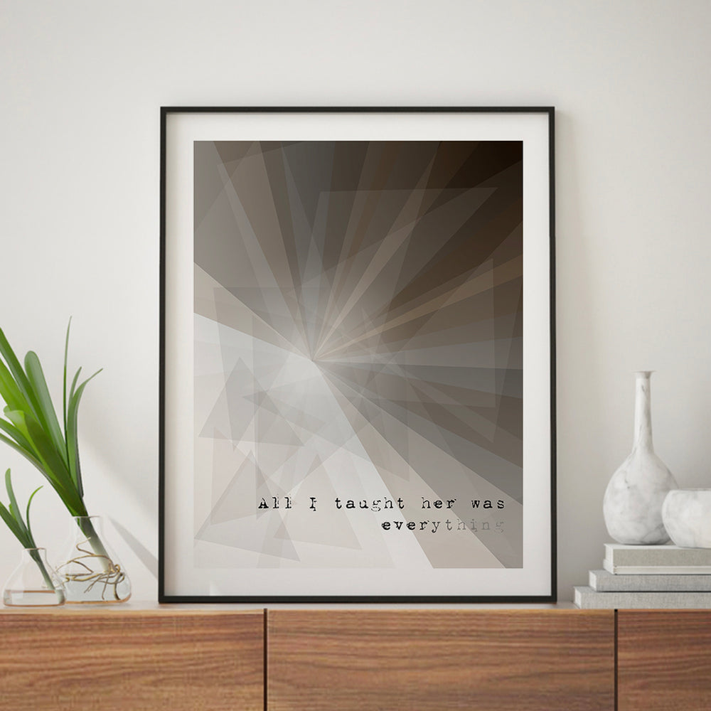 Black | Pearl Jam - Song Lyrics Wall Art Print