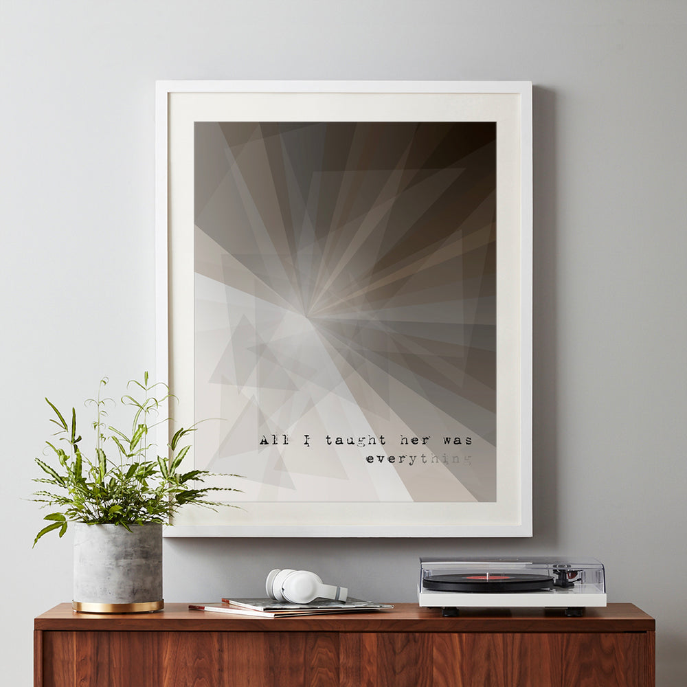 Black | Pearl Jam - Song Lyrics Wall Art Print