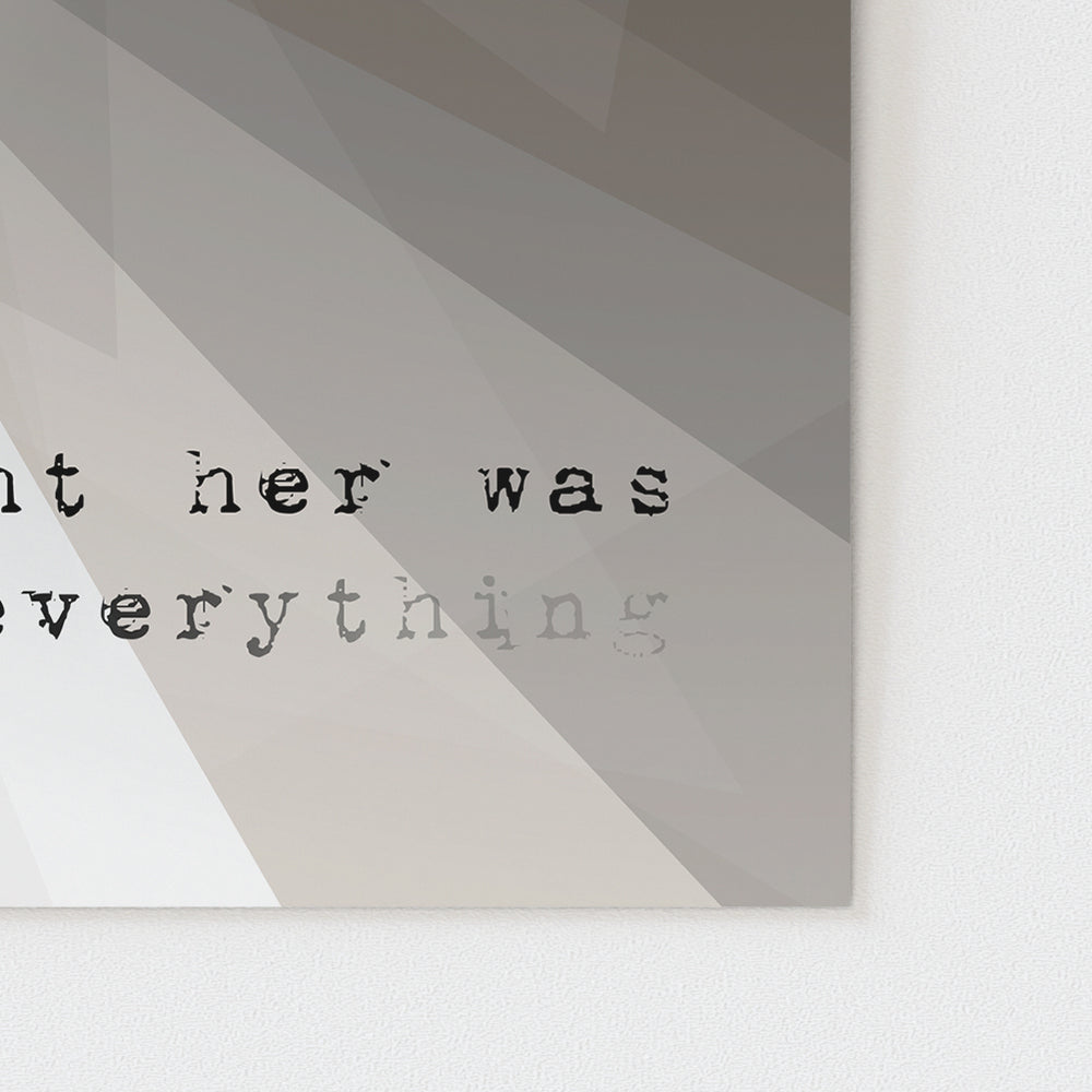 Black | Pearl Jam - Song Lyrics Wall Art Print