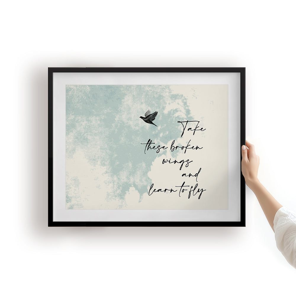 Blackbird v3 | The Beatles - Song Lyrics Art Print
