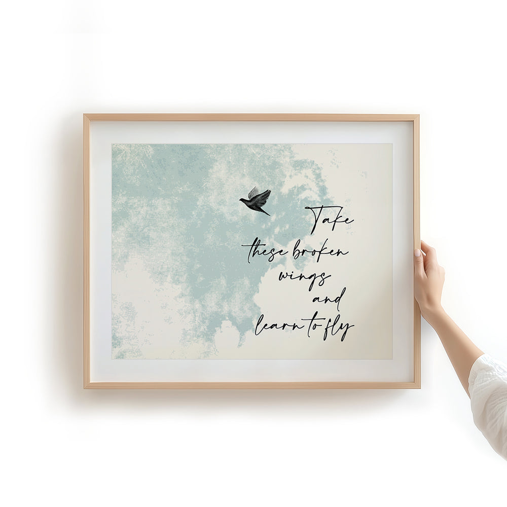 Blackbird v3 | The Beatles - Song Lyrics Art Print