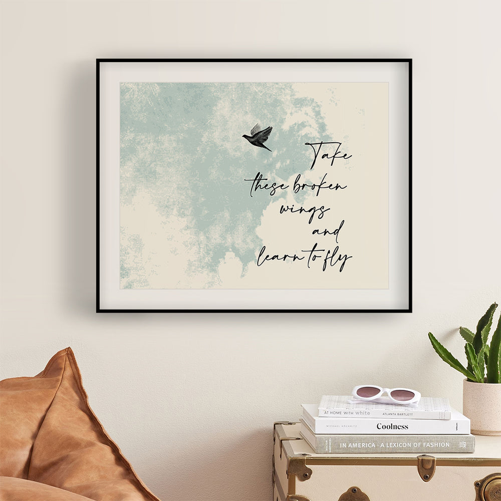 Blackbird v3 | The Beatles - Song Lyrics Art Print