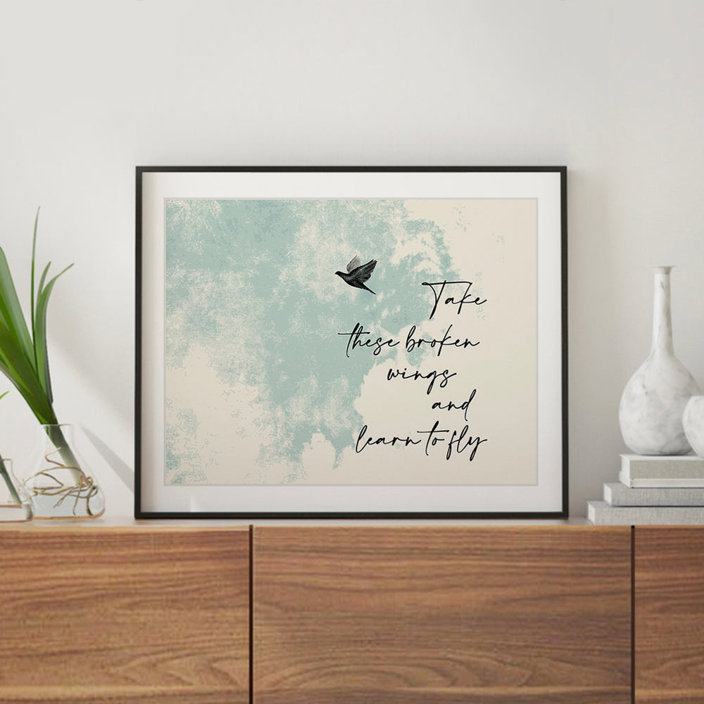 Blackbird v3 | The Beatles - Song Lyrics Art Print