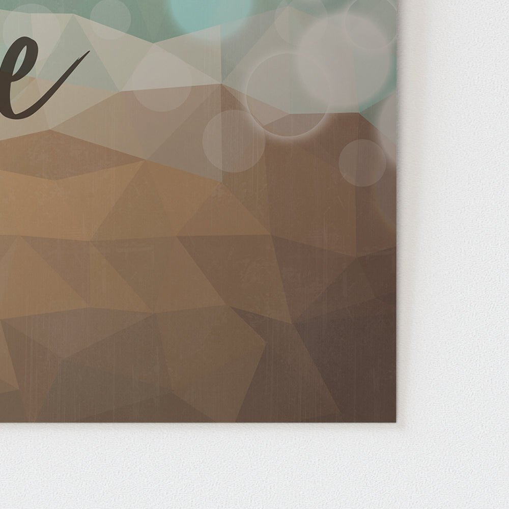 Custom Quote Song Lyrics Art Print - Bokeh Beach
