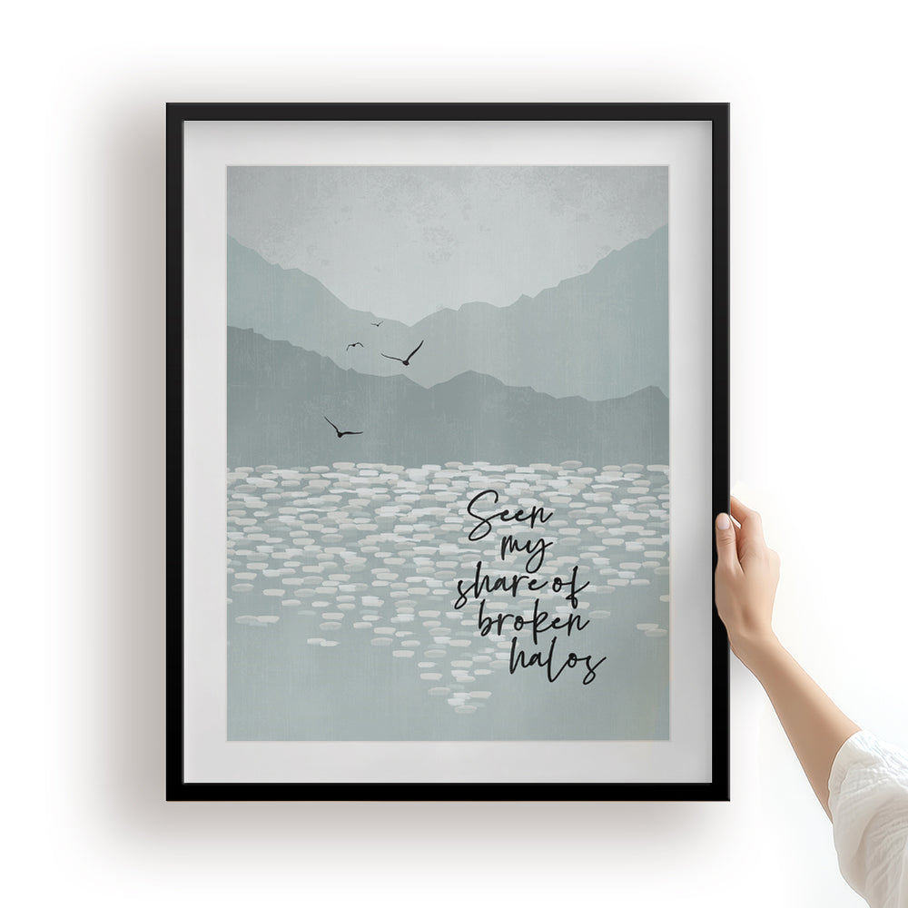 Broken Halos | Chris Stapleton - Song Lyrics Art Print