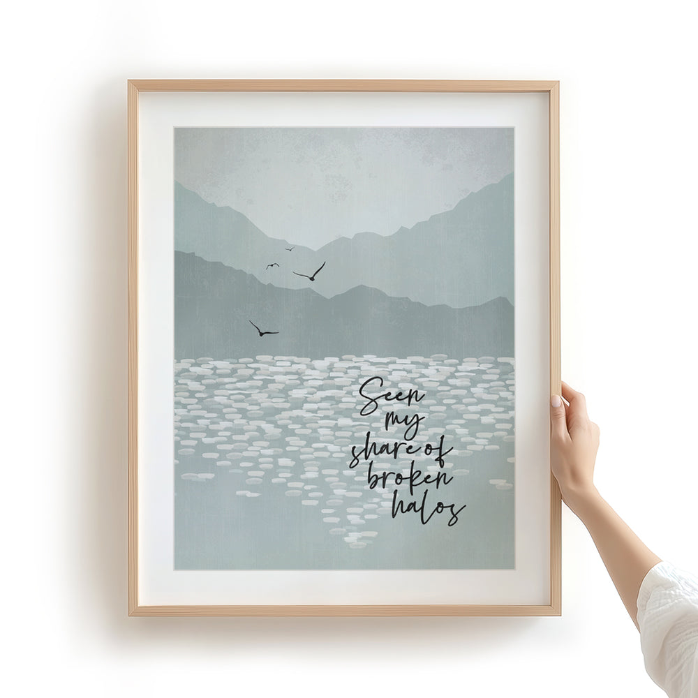 Broken Halos | Chris Stapleton - Song Lyrics Art Print