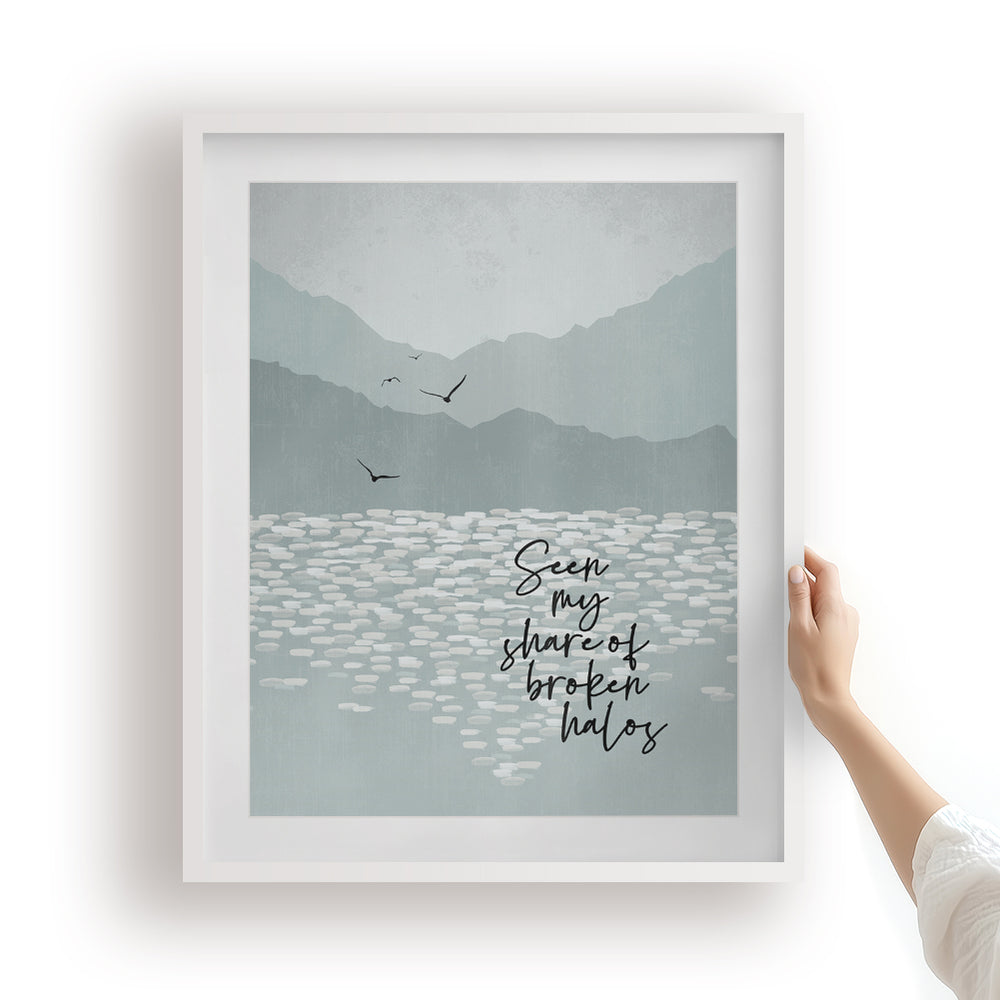 Broken Halos | Chris Stapleton - Song Lyrics Art Print