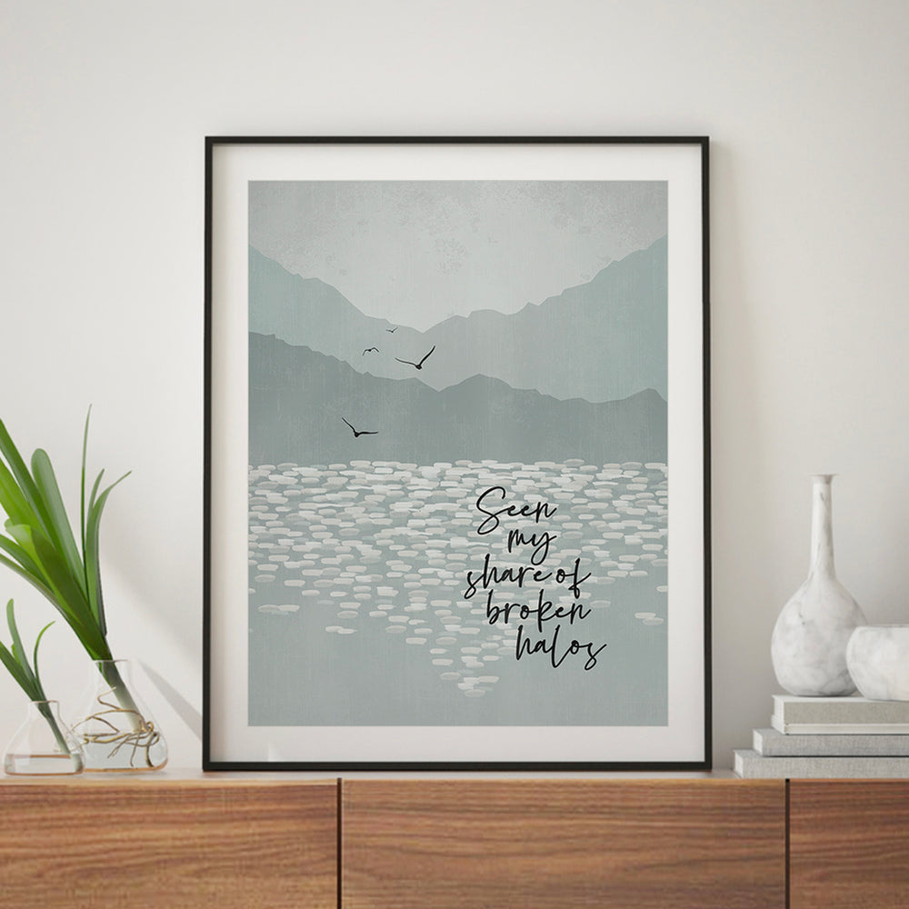 Broken Halos | Chris Stapleton - Song Lyrics Art Print